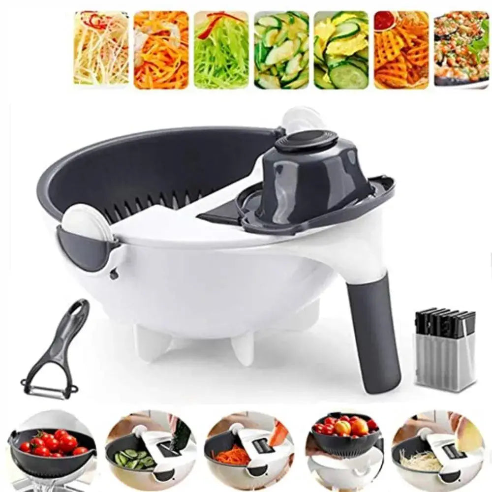 RALLADOR 9 EN 1: Cocina más rápido y sin esfuerzo 🥕✨